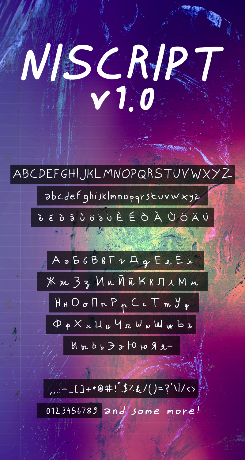 NISCRIPT-Regular Font